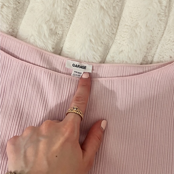 Garage Soft Pink Ribbed Top - Picture 3 of 3